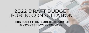 Image text 2022 draft budget consultation